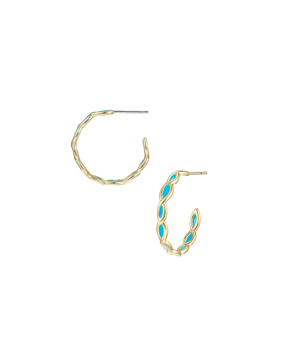 BLOOM MINI HOOP EARRING LIGHT BLUE
