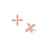 ENAMEL CROSS STUD EARRING IN LIGHT PINK