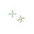 ENAMEL CROSS STUD EARRING MINT GREEN