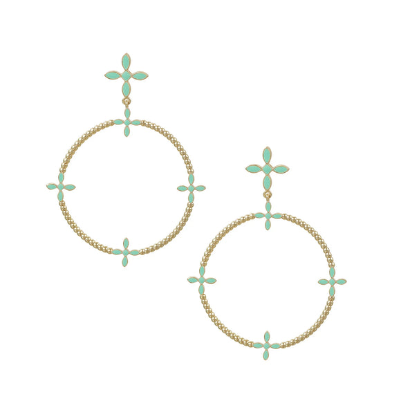 RADIANT BEADED STATEMENT EARRINGS