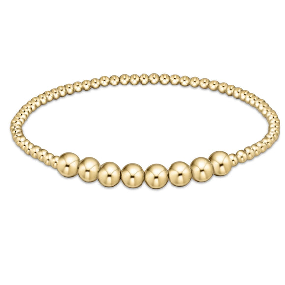 E NEWTON GOLD BEADED BLISS BRACELET 5MM