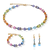 GeoCUBE® Necklace Multicolor Rainbow Gold