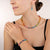 GeoCUBE® Necklace Multicolor Rainbow Gold