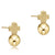 E NEWTON SIGNATURE CROSS GOLD STUD
